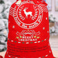 Fiery Red Christmas Graphic Drawstring Gift Sack Bag