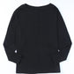 Black Solid Color Patchwork Long Sleeve Top