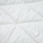 White Solid Quilted Hooded Zip Up Puffer Jackets