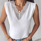 Lace Patch V Neck Tank Top