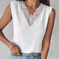 Lace Patch V Neck Tank Top