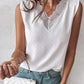 Lace Patch V Neck Tank Top