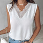 Lace Patch V Neck Tank Top