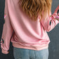 Pink Sequin Nutcracker Graphic Drop Shoulder Christmas Sweatshirt