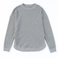 Gray Crew Neck Ribbed Trim Waffle Knit Top