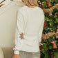 White Snowflake Christmas Tunic Sweater