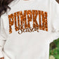 Beige Heat-transfer PUMPKIN Season Printed Crewneck Thanksgiving Sweatshirt