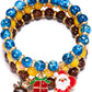 Dark Blue 3 Pack Christmas Bead Bracelets