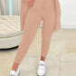 3PCS Round Neck Tank Top & Drawstring Pants Set With Coat