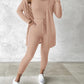 3PCS Round Neck Tank Top & Drawstring Pants Set With Coat