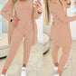 3PCS Round Neck Tank Top & Drawstring Pants Set With Coat