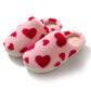 Fiery Red Valentines Heart Shape Winter Fuzzy Slippers