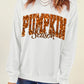 Beige Heat-transfer PUMPKIN Season Printed Crewneck Thanksgiving Sweatshirt