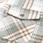 Gray Plaid Pattern Sherpa Lined Hooded Shacket