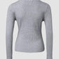 V Neck Ruched Side Button Decor Knit Sweater Slim Fit Pullover Top