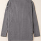 Medium Grey  Solid Textured Open Front Cardigan with Pocket