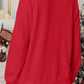 Red Playful Christmas Tree Patched Dropped Shoulder Sweatshirt