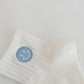 Light Blue Cute Smile Face Embroidered Cotton Socks