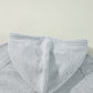 Light Grey Solid Color Fleece Lined Zip up Hoodie