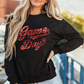 Black Game Day Graphic Pullover Sweatshirt