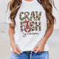 White Leopard CRAWFISH Season Lettering Casual Tee