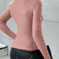 Twisted Hollow Out Beaded Knit Sweater