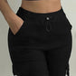 Side Pockets Drawstring Waist Cropped Cargo Pants