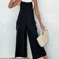 Spaghetti Strap Pocket Design Suspender Jumpsuit