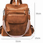 Brown Tassel Decor Retro PU Large Capacity Backpack