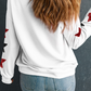 Beige Sequined Touch Down Graphic Star Drop Shoulder Sweatshirt