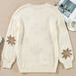 White Snowflake Christmas Tunic Sweater