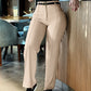 High Waist Straight Leg Work Pants