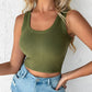 Scoop Neck Sleeveless Ribbed Tank Top Cami Tee Shirts