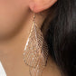 Gold Hollow Out Leaves Plated Alloy Hook Earrings