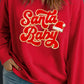 Racing Red Christmas Santa Baby Crewneck Plus Size Sweatshirt