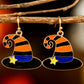 Carrot Star Witch Hat Halloween Hook Earrings