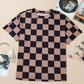 Light French Beige Checkmate Boyfriend Casual Tee