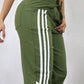 Colorblock Striped Print Pocket Design Cargo Pants Casual Strechy Waist Drawstring Loose Fit Pants