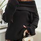 Off Shoulder Long Sleeve Oversized Knit Sweater