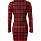 Plaid Long Sleeve Bodycon Dress