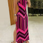 Colorful Striped Print Side Slit Maxi Dress