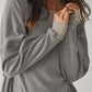 Gray Thermal Pullover Loose Sweatshirt