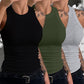 3 Pack O Neck Knit Thick Strap Racerback Tank Tops
