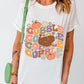 White Thanksgiving GOBBLE Turkey Graphic Tee