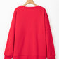 Fiery Red Plus Size Santa Baby Tinsel Crew Neck Sweatshirt