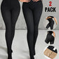 2 Piece 80g(no Fleece) High Waisted Tummy Control Elasticity Leggings Tight Pants