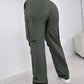 Drawstring Pocket Design Cargo Pants