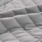 Silvery Plush Collared Quilted Zipped Puffer Vest