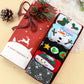 White Christmas Cartoon Pattern 5 Pairs/Set Socks Set with Box