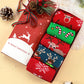 Fiery Red 5 Pairs/Set Christmas Cartoon Elk Soft Socks Set with Box